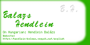 balazs hendlein business card